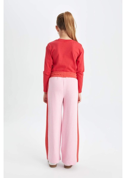 Kız Çocuk Renk Bloklu Wide Leg Geniş Bol Paça Eşofman Altı C9673A824AU