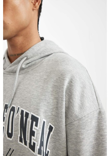 Fit Shaquille O'Neal Boxy Fit Kapüşonlu Sweatshirt D1517AX24AU