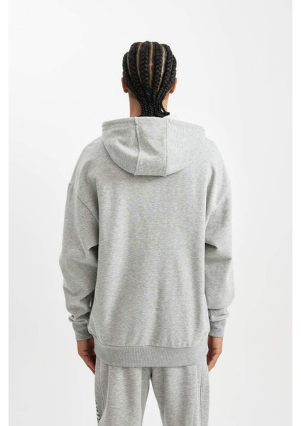 Fit Shaquille O'Neal Boxy Fit Kapüşonlu Sweatshirt D1517AX24AU