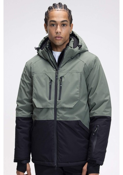 DeFactoFit Kayak Montu Su İtici Rüzgar Geçirmez Kapüşonlu Fermuarlı Eldiven Detaylı Ultra Korumalı A7114AX24WN