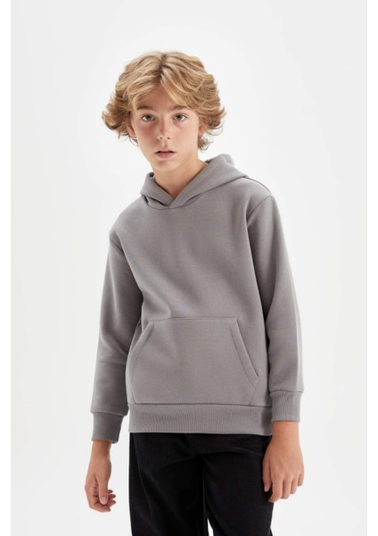 Erkek Çocuk Cepli Kapüşonlu Okul Sweatshirt C7565A824AU