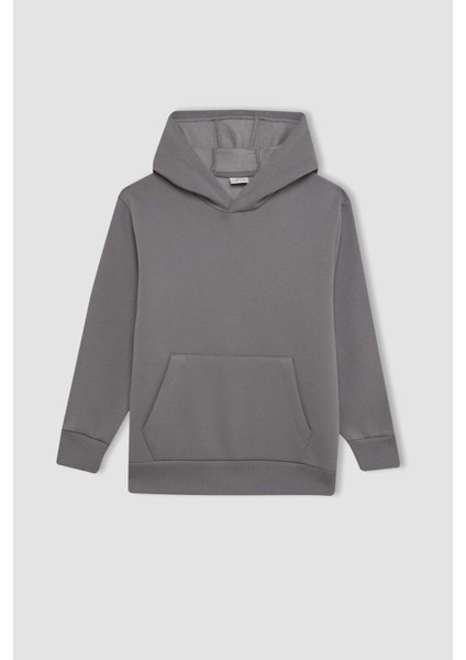 Erkek Çocuk Cepli Kapüşonlu Okul Sweatshirt C7565A824AU