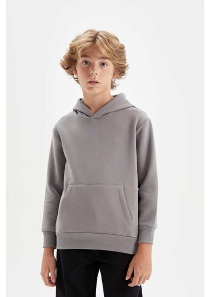 Erkek Çocuk Cepli Kapüşonlu Okul Sweatshirt C7565A824AU