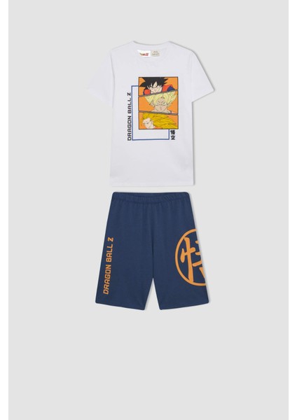 Erkek Çocuk Dragon Ball Pijama Takımı Kısa Kollu Üst Şort D2105A824SM