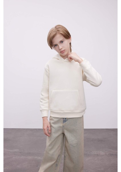 Erkek Çocuk Cepli Kapüşonlu Okul Sweatshirt C7565A824AU