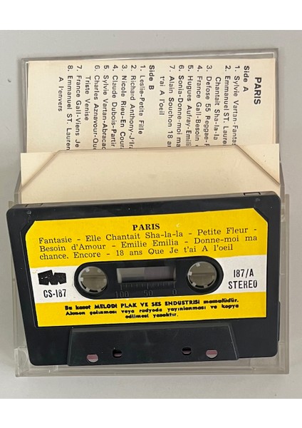Paris Siempre Paris Kaset (Orijnal Dönem Kağıt Baskı Kaset) fiyatları