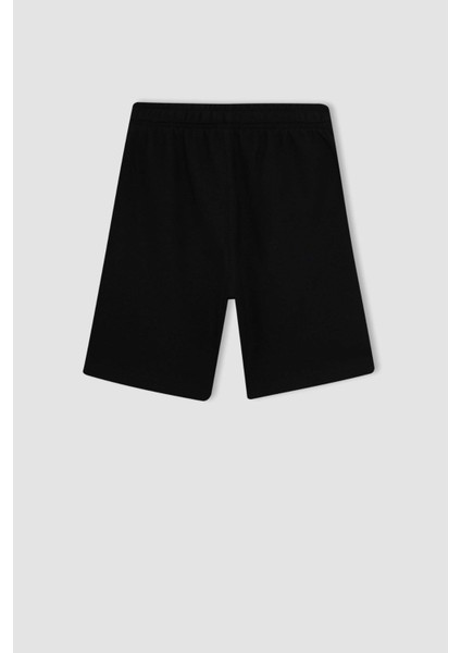 Erkek Çocuk 2'li Takım Baskılı Kısa Kollu Tişört Üst Beli Lastikli Kısa Şort D1160A824HS