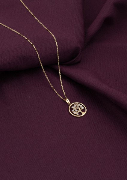 Hayat Ağacı 14 Ayar Altın Kolye fırsatları