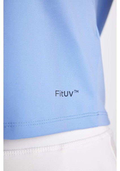 Fit Slim Fit Dar Kesim Bisiklet Yaka Arma Baskılı Sporcu Kısa Kollu Tişört C8369AX24HS