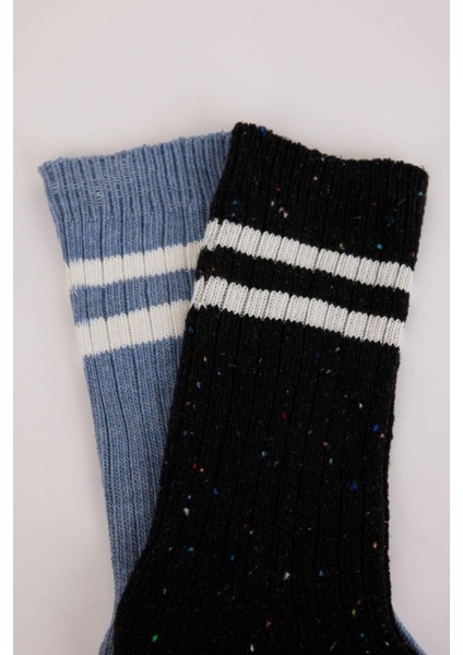 Erkek 2'li Pamuklu Kışlık Bot Çorabı D1585AXNS