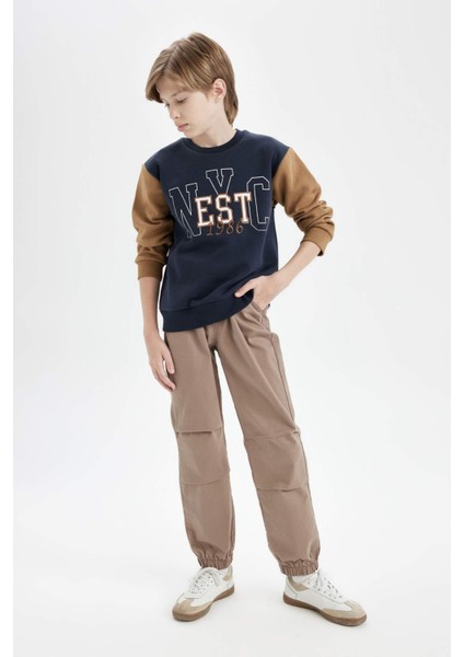 Erkek Çocuk Bisiklet Yaka Baskılı Sweatshirt C9794A824AU