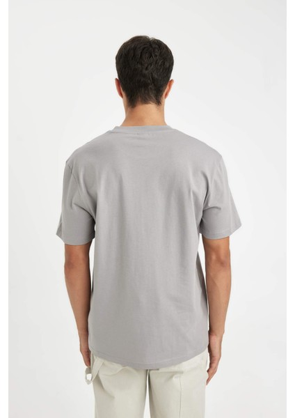 %100 Pamuk New Regular Fit Bisiklet Yaka Basic Düz Kısa Kollu Tişört V7699AZ24AU