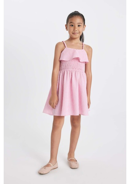 Kız Çocuk Pötikareli Askılı Elbise D2088A824SM