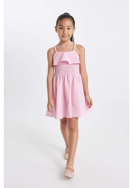 Kız Çocuk Pötikareli Askılı Elbise D2088A824SM