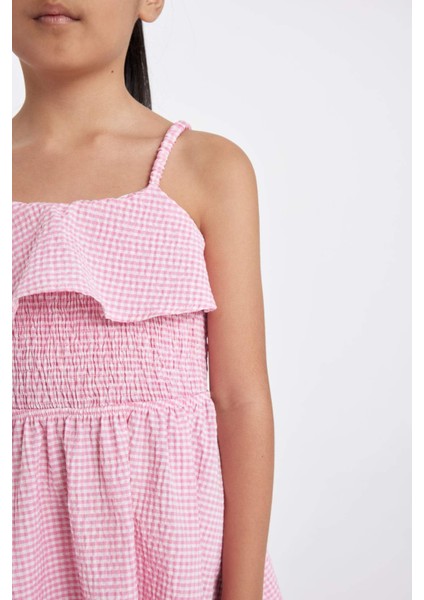 Kız Çocuk Pötikareli Askılı Elbise D2088A824SM