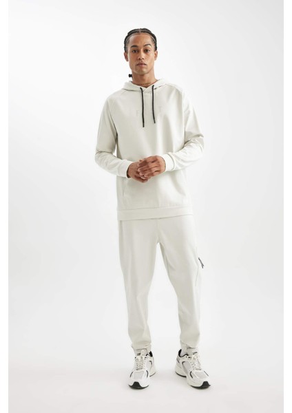 Fit Standart Fit Kapüşonlu Cepli Skuba Dalgıç Kumaş Sporcu Sweatshirt D1950AX24AU