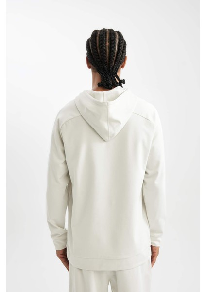 Fit Standart Fit Kapüşonlu Cepli Skuba Dalgıç Kumaş Sporcu Sweatshirt D1950AX24AU