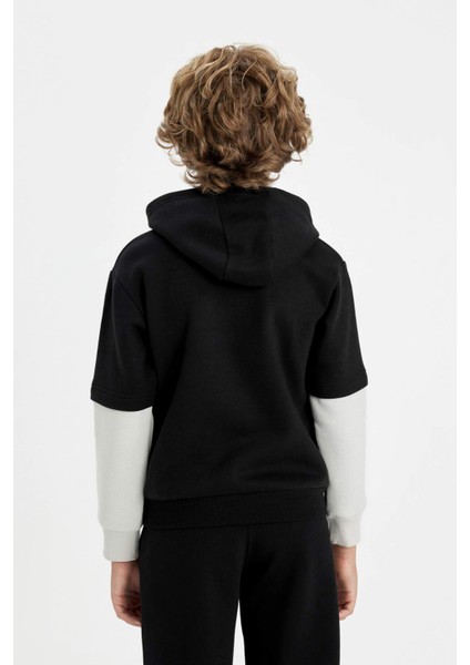 Erkek Çocuk Kapüşonlu Baskılı Sweatshirt C9793A824AU