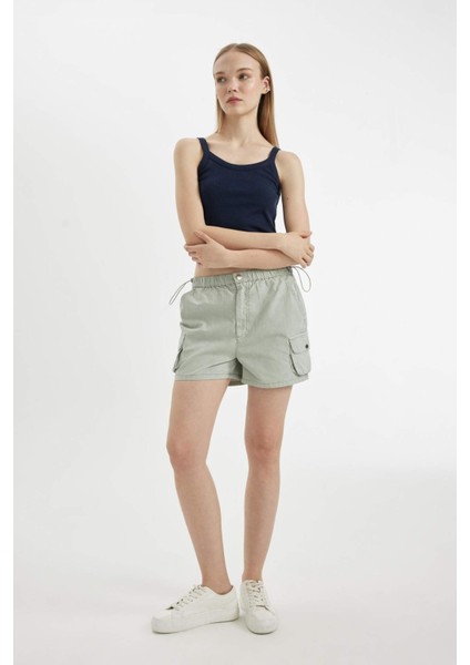 Coool %100 Pamuk Regular Fit Normal Bel Kısa Paça Gabardin Şort A3688AX24HS