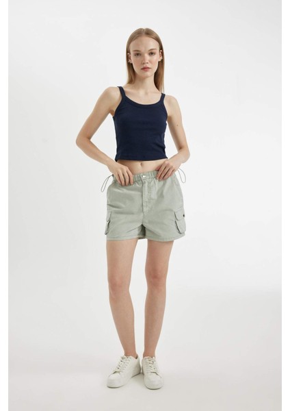 Coool %100 Pamuk Regular Fit Normal Bel Kısa Paça Gabardin Şort A3688AX24HS