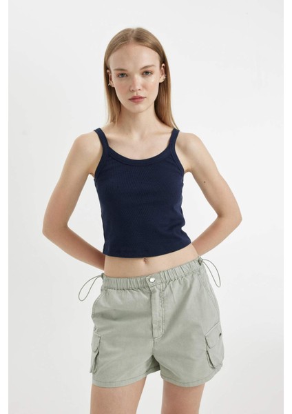 Coool %100 Pamuk Regular Fit Normal Bel Kısa Paça Gabardin Şort A3688AX24HS