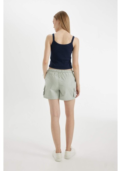 Coool %100 Pamuk Regular Fit Normal Bel Kısa Paça Gabardin Şort A3688AX24HS