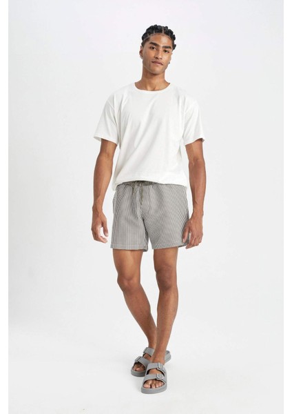 Çizgili Kısa Boy Deniz Şortu B7535AX24HS