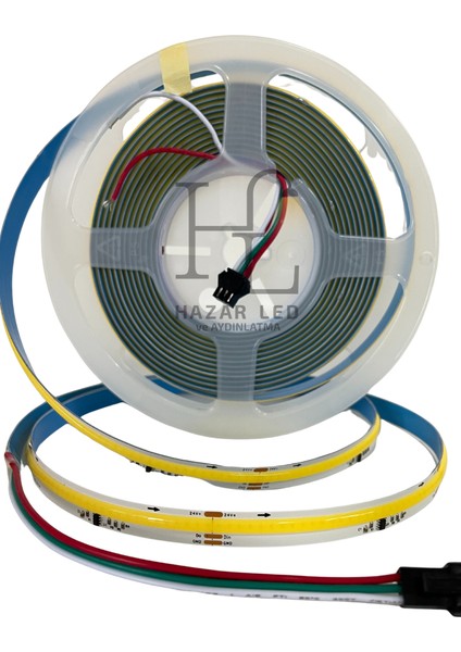 24V 10MM 360 Ledli Pixel Cob Şerit LED Beyaz IP20 5 Metre fiyatları