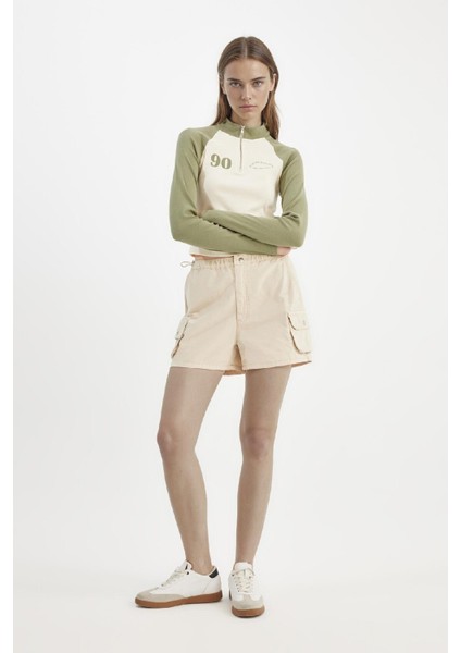 Coool %100 Pamuk Regular Fit Normal Bel Kısa Paça Gabardin Şort A3688AX24HS