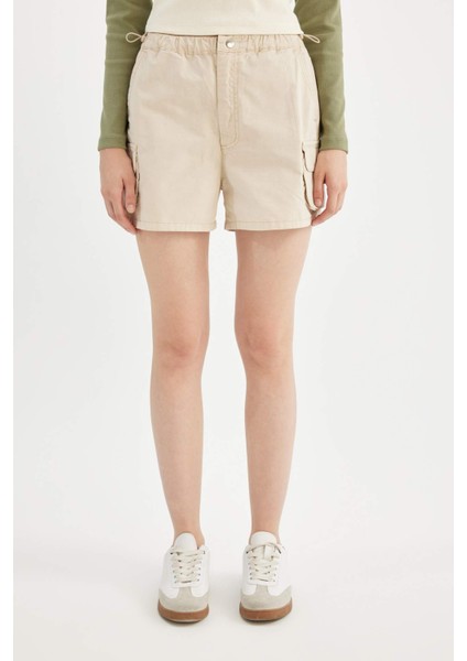 Coool %100 Pamuk Regular Fit Normal Bel Kısa Paça Gabardin Şort A3688AX24HS