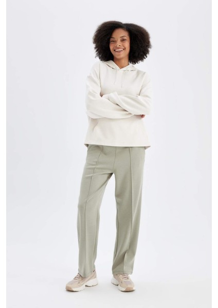 Fit Sporcu Jogger İnce Eşofman Altı Basic Düz Standart Fit Geniş Paça Skuba Dalgıç Kumaş A5628AX24AU