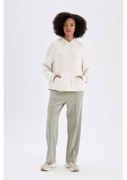 Fit Sporcu Jogger İnce Eşofman Altı Basic Düz Standart Fit Geniş Paça Skuba Dalgıç Kumaş A5628AX24AU