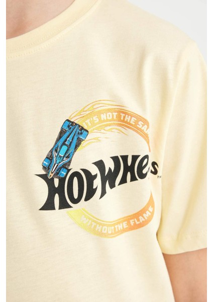 Erkek Çocuk Hot Wheels Bisiklet Yaka Kısa Kollu Tişört D1369A824SM