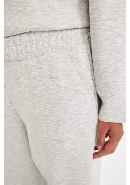 Fit Oversize Geniş Kalıp İnce Sporcu Eşofman Altı Çift Cepli Jogger Paça Standart Boy Skuba Dalgıç Kumaş Z6694AZ24AU