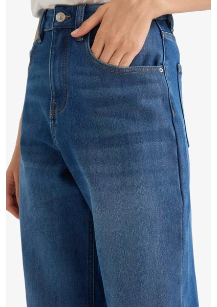 Relax Fit Yüksek Bel Uzun Jean Pantolon C9615AX24WN