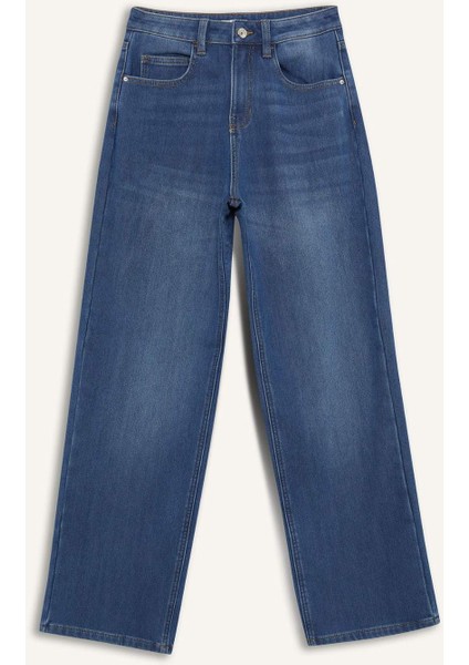 Relax Fit Yüksek Bel Uzun Jean Pantolon C9615AX24WN