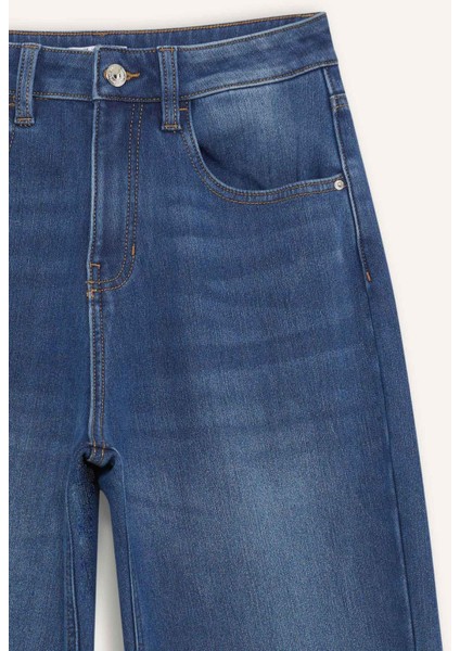 Relax Fit Yüksek Bel Uzun Jean Pantolon C9615AX24WN