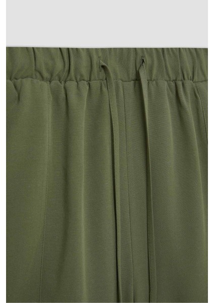 Regular Fit Normal Bel Keten Karışımlı Şort D0967AX24HS