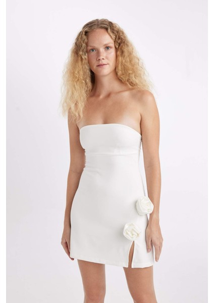 Coool Bodycon Straplez Mini Abiye Elbise D1293AX24SM