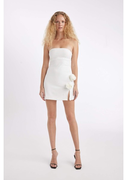 Coool Bodycon Straplez Mini Abiye Elbise D1293AX24SM