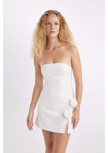 Coool Bodycon Straplez Mini Abiye Elbise D1293AX24SM