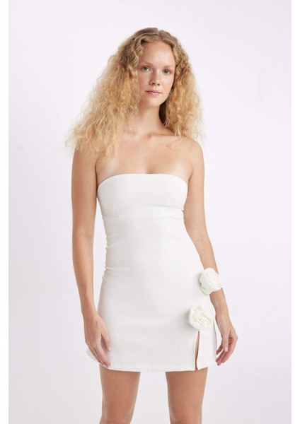 Coool Bodycon Straplez Mini Abiye Elbise D1293AX24SM