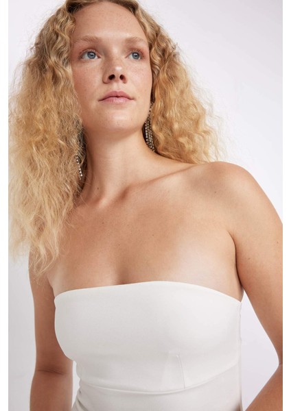 Coool Bodycon Straplez Mini Abiye Elbise D1293AX24SM