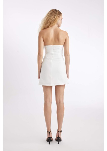 Coool Bodycon Straplez Mini Abiye Elbise D1293AX24SM