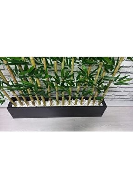 200 cm Bambu Speratör 15 Adet Yapay Çiçek Siyah MDF Saksıda Estetik Tasarım fiyatları