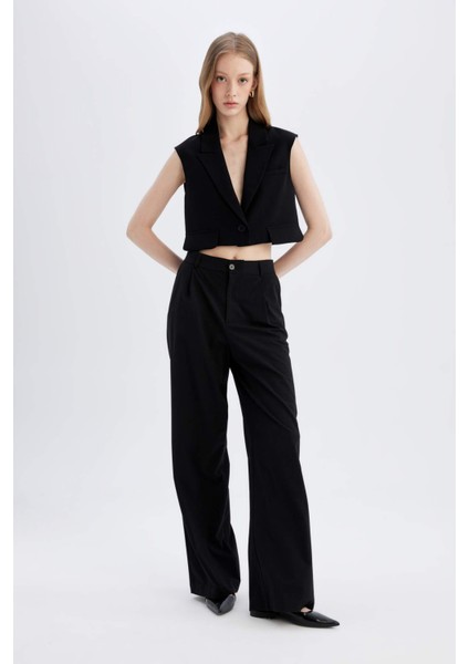 Crop Blazer Yelek D1199AX24SM