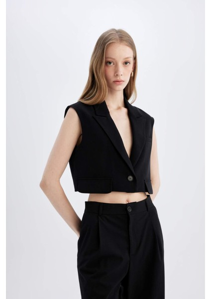 Crop Blazer Yelek D1199AX24SM