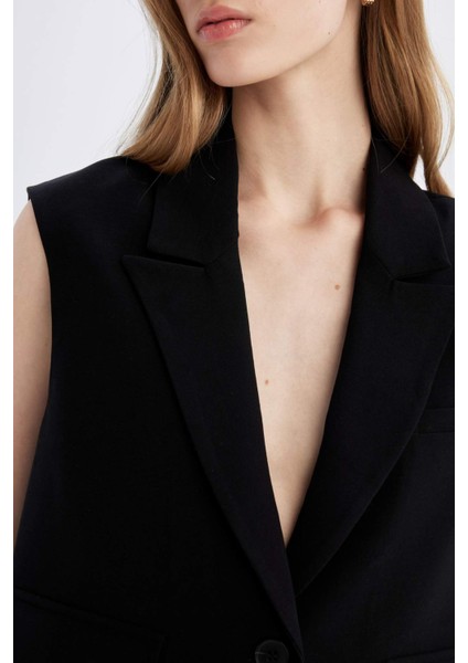 Crop Blazer Yelek D1199AX24SM