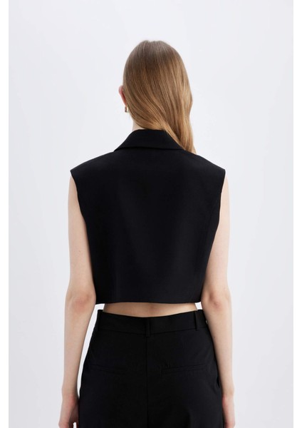 Crop Blazer Yelek D1199AX24SM