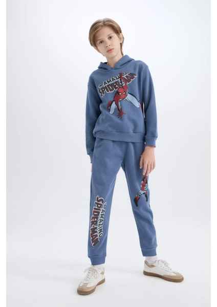Erkek Çocuk 2'li Takım Marvel Comics Kapüşonlu Sweatshirt Beli Lastikli Eşofman Altı D2402A824AU